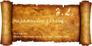 Hajdukovics Liliom névjegykártya